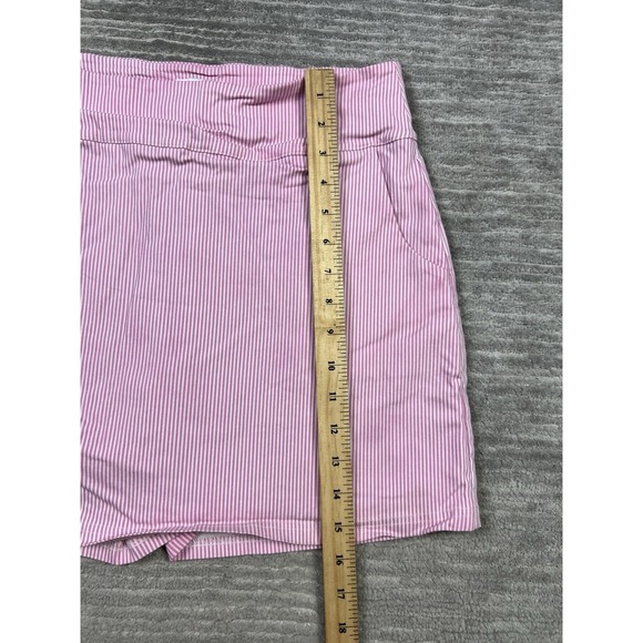 Savion Skorts Womens‎ Large Pink Pinstriped Mini Short Stretchy Rayon Blend - Picture 6 of 13